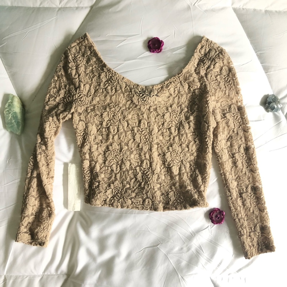 Lace long sleeve shirt